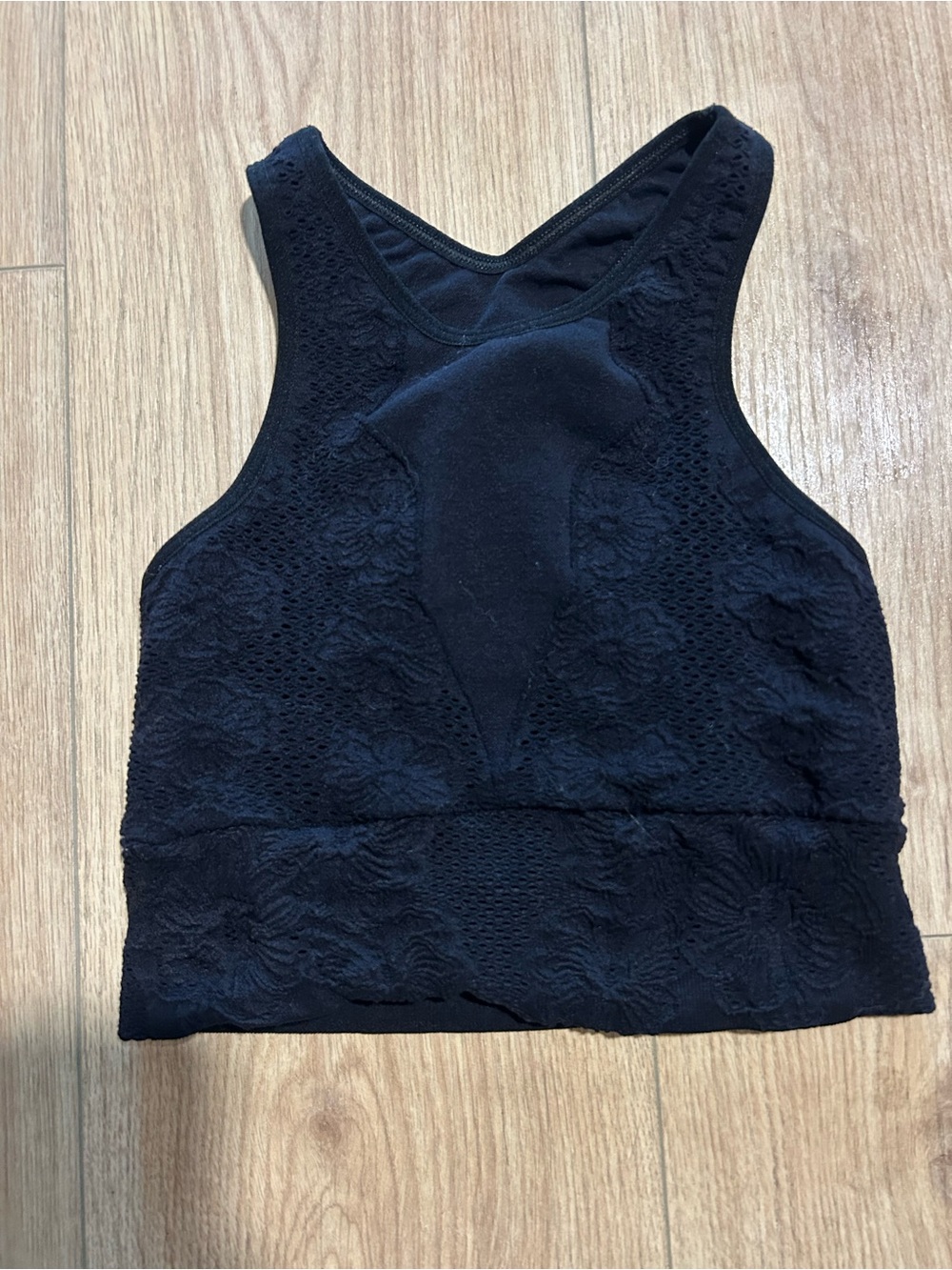 FP movement seamless high neck, floral sports bra
